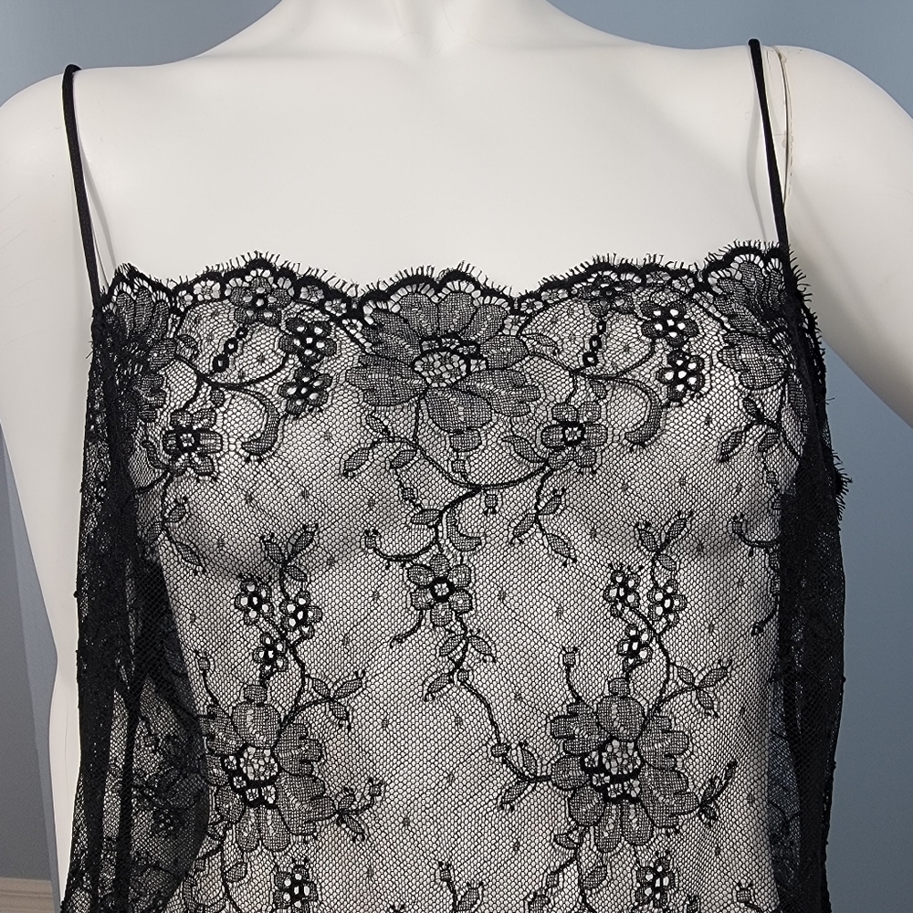 NWT La Perla Black Lace Square Neck Camisole – Size 4 (Large) luxury whimsigoth - Picture 2 of 16